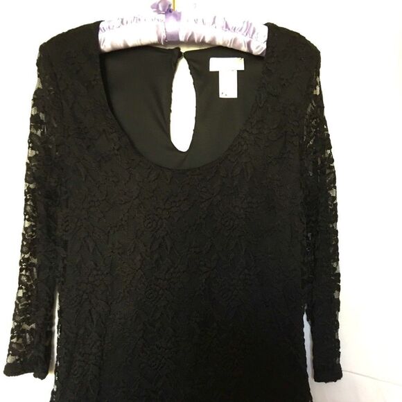 RD Style Beringer Black Lace Keyhole Top – Size M (NWOT) - Picture 2 of 6